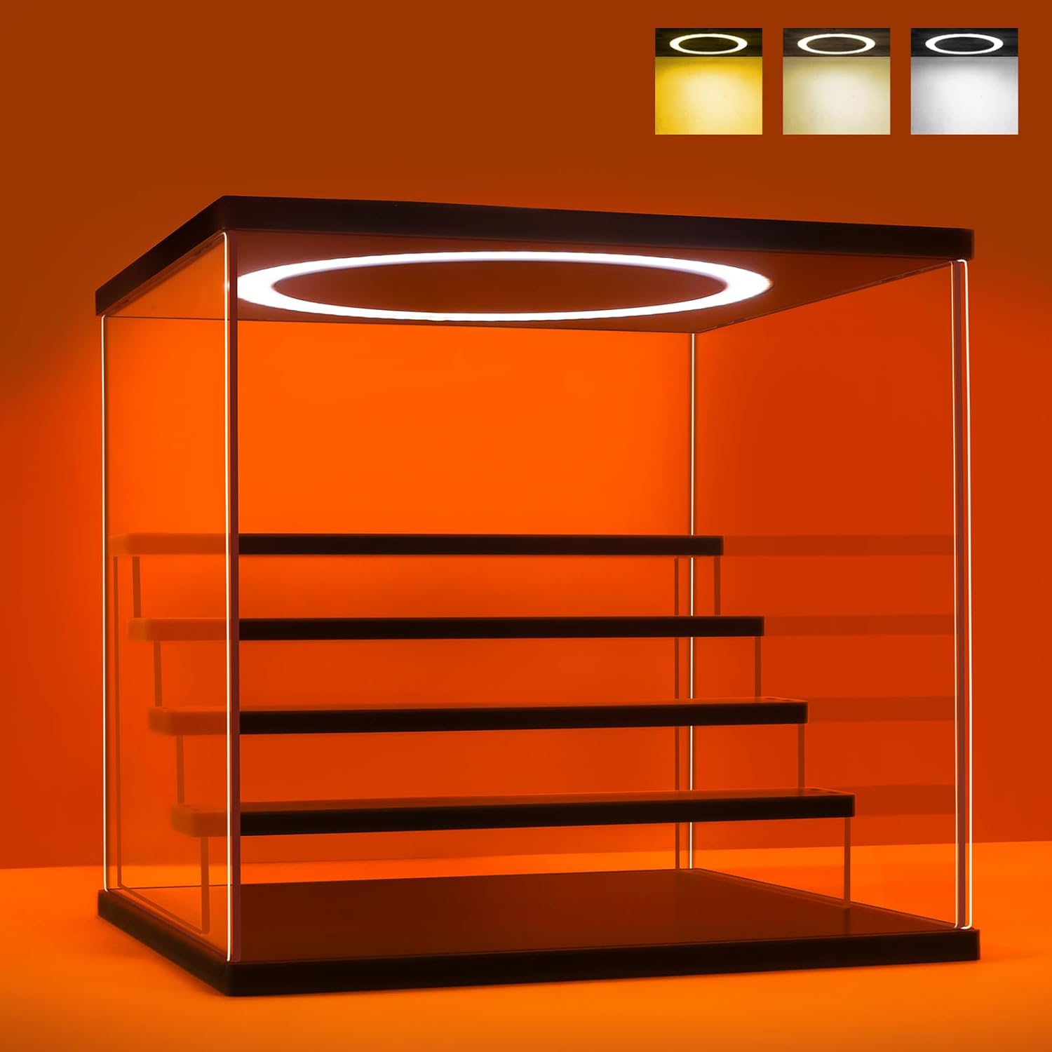 Collectible & Vintage Dolls For Christmas - Acrylic Display Case with Adjustable LED