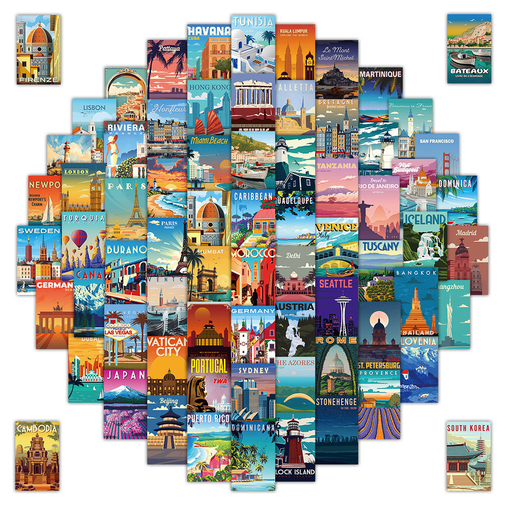 108 Pcs Scenic Landscape Stamp – обзор и цена Vintage And Collectible Stores