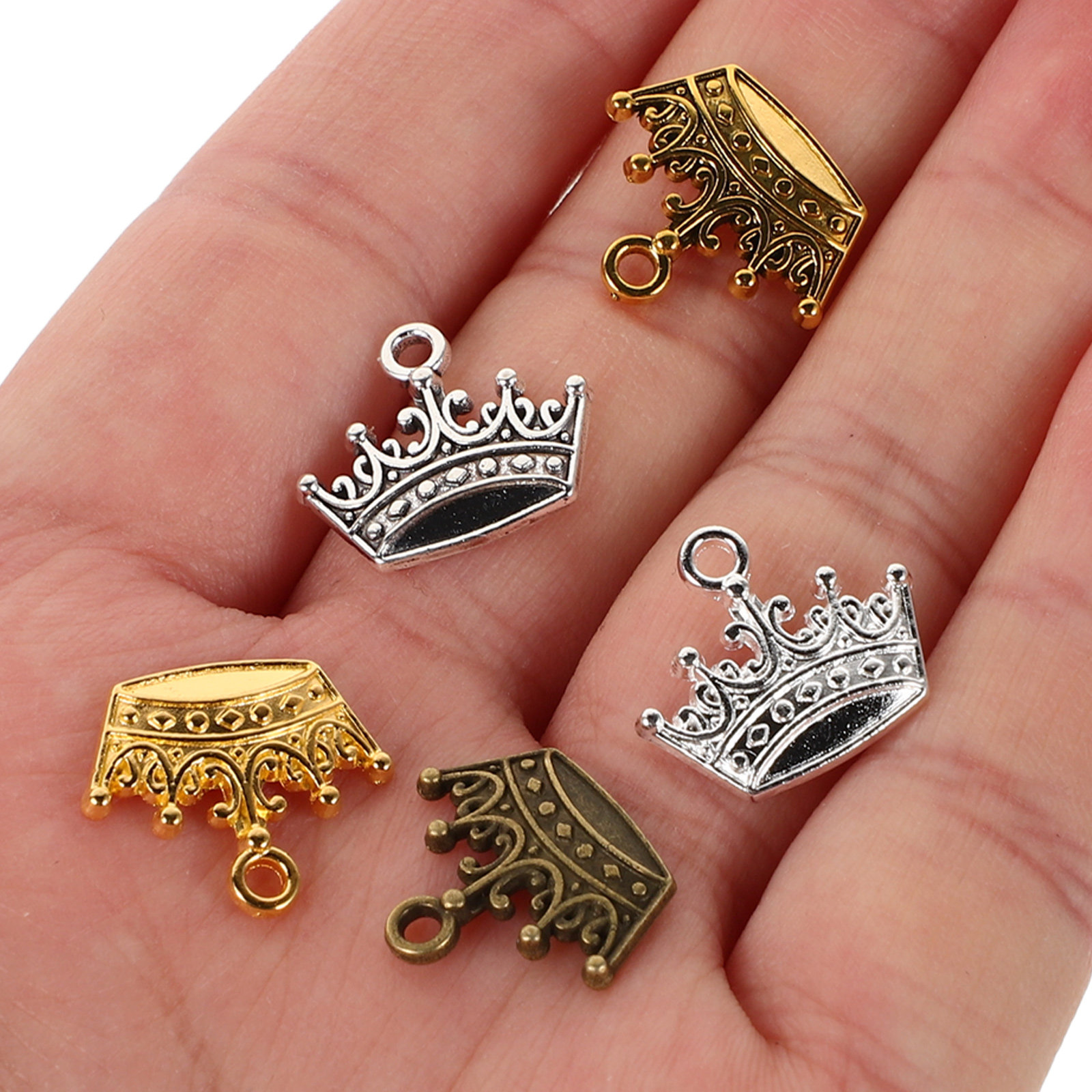 100Pcs Vintage Crown Pendants  – обзор и цена Vintage Necklace