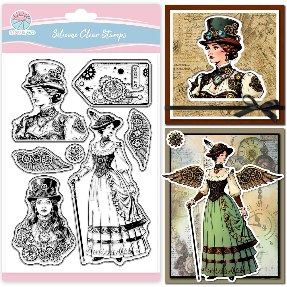 Vintage Steampunk Label Clear  – обзор и цена Vintage Collectible Stamps