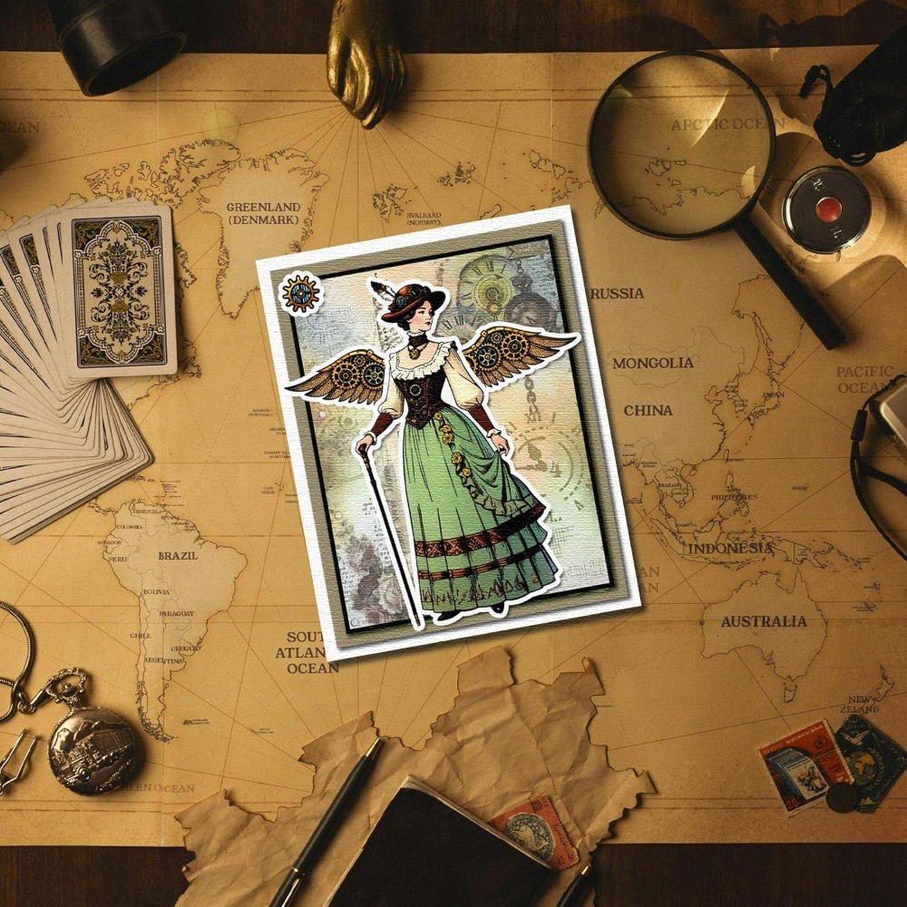 Vintage Steampunk Label Clear  – обзор и цена Vintage Collectible Stamps