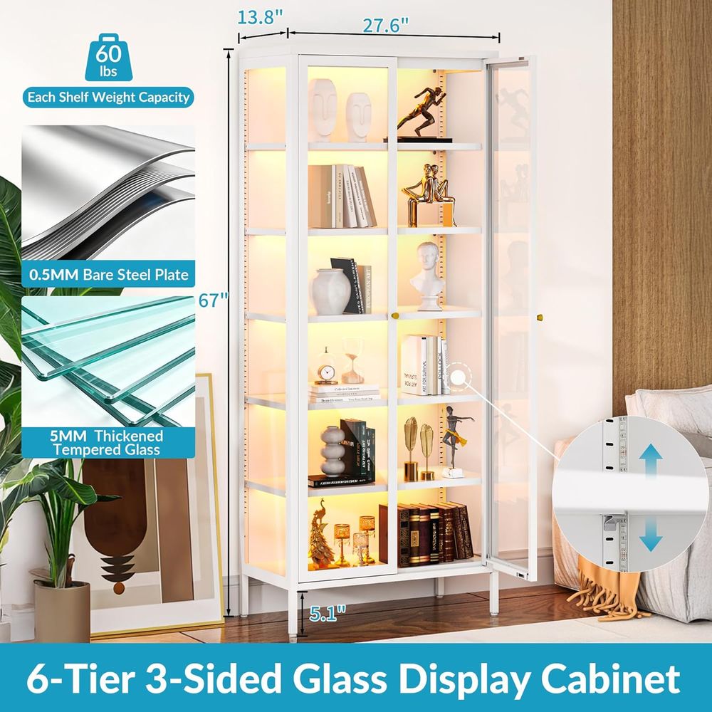 67 6-Tier Glass Curio Cabinet  – обзор и цена Collectible & Vintage Dolls For Christmas