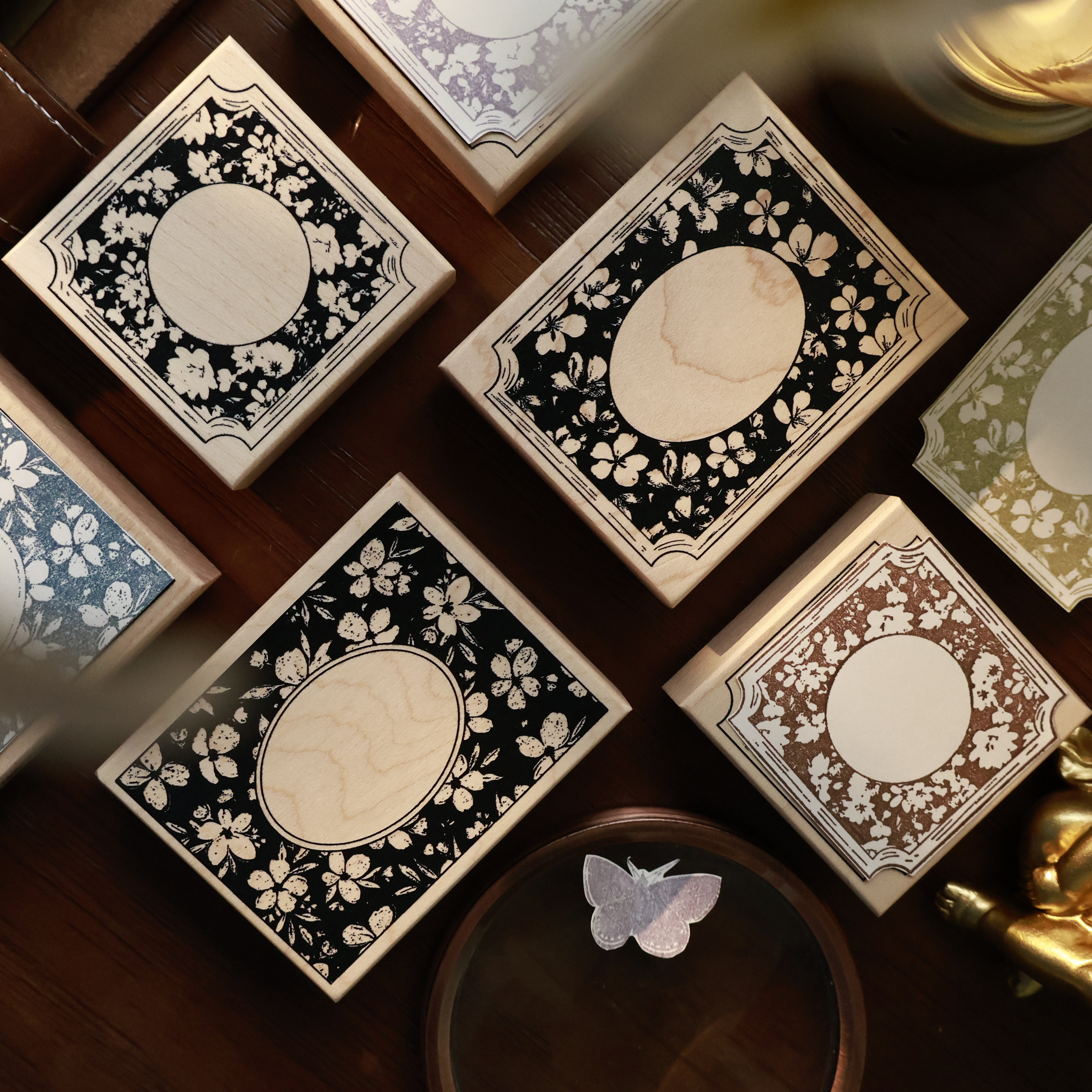 YiEr Studio Vintage Ink Flower – обзор и цена Vintage Collectible Stamps
