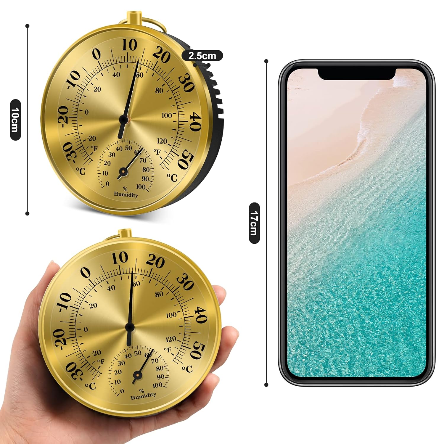 10CM Wall Thermometer Hygromet – обзор и цена Analog Meter Gauge