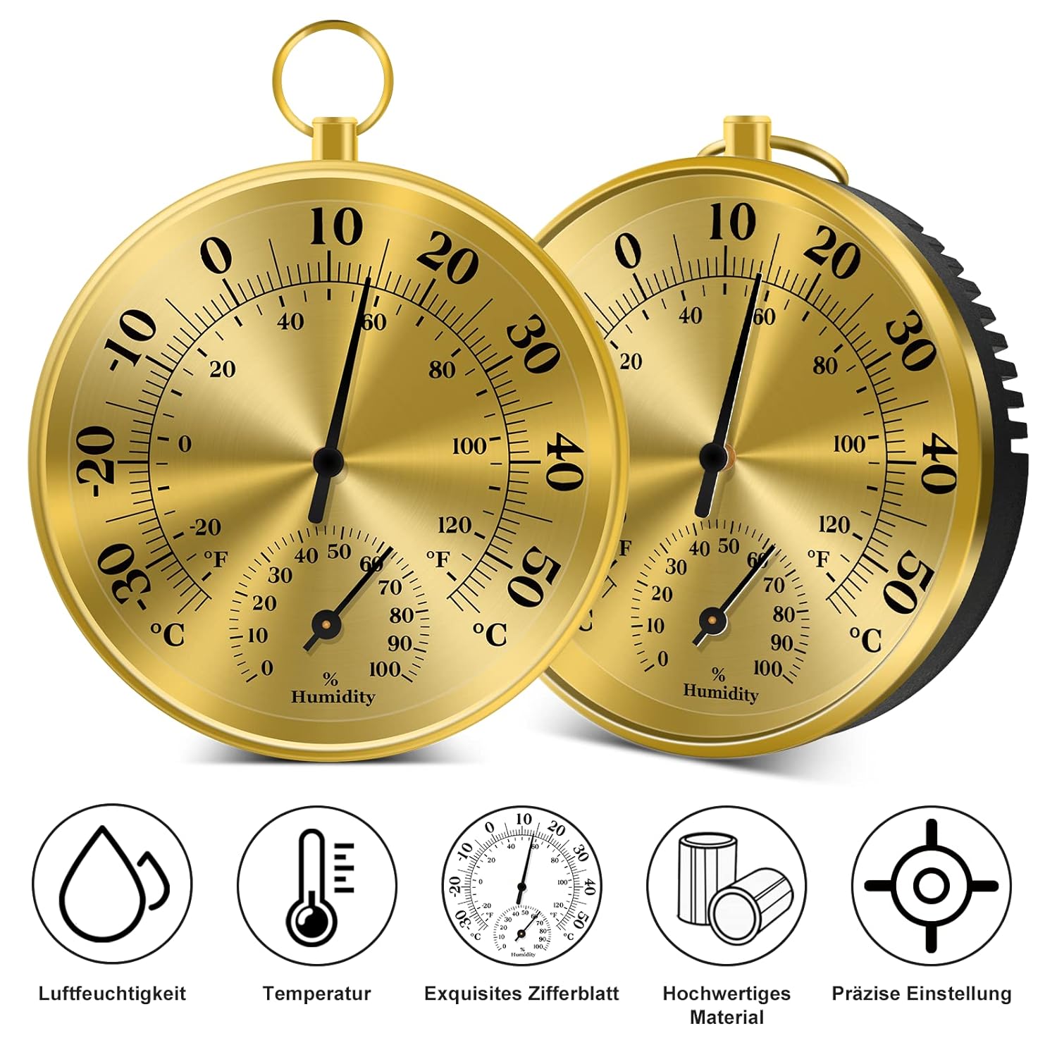 10CM Wall Thermometer Hygromet – обзор и цена Analog Meter Gauge