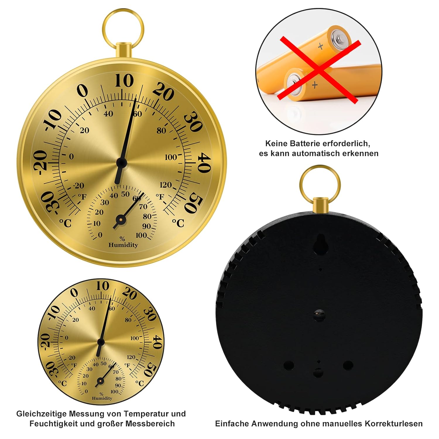 10CM Wall Thermometer Hygromet – обзор и цена Analog Meter Gauge
