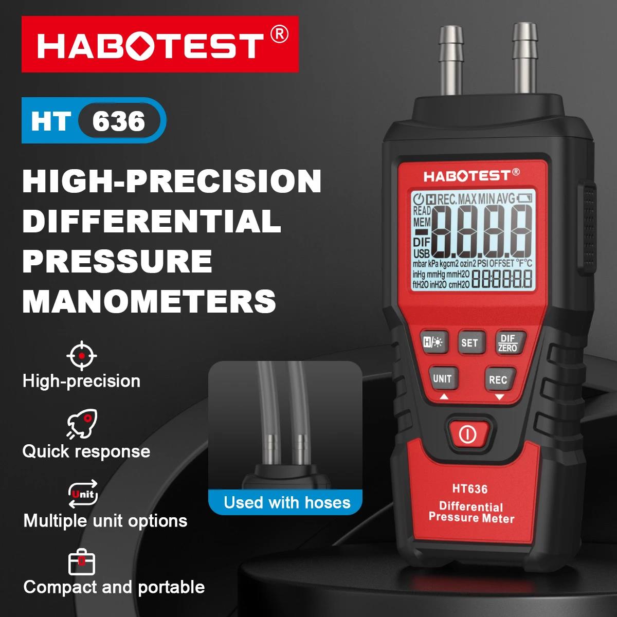 HABOTEST HT636 Digital Pressur – обзор и цена Analog Meter Gauge