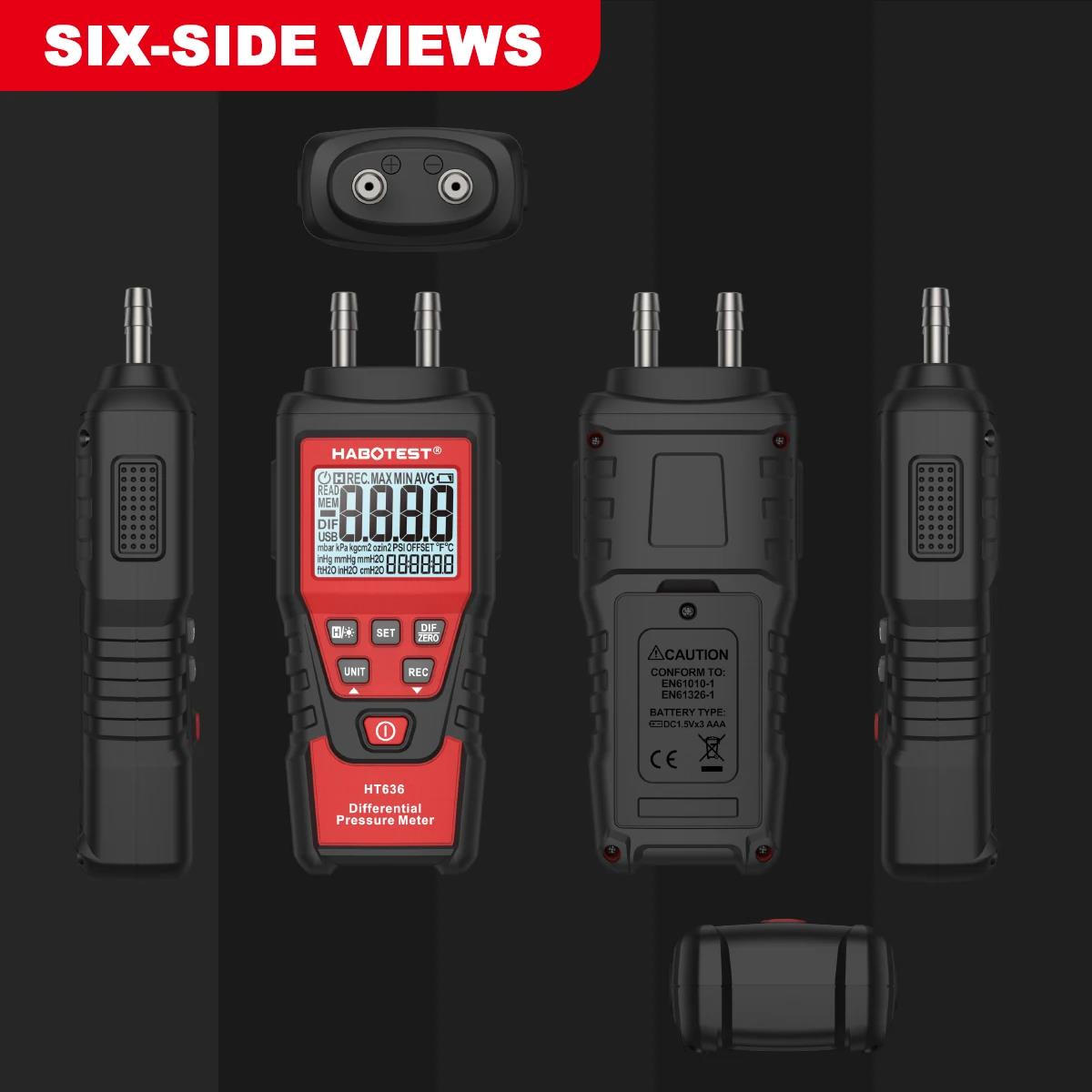 HABOTEST HT636 Digital Pressur – обзор и цена Analog Meter Gauge