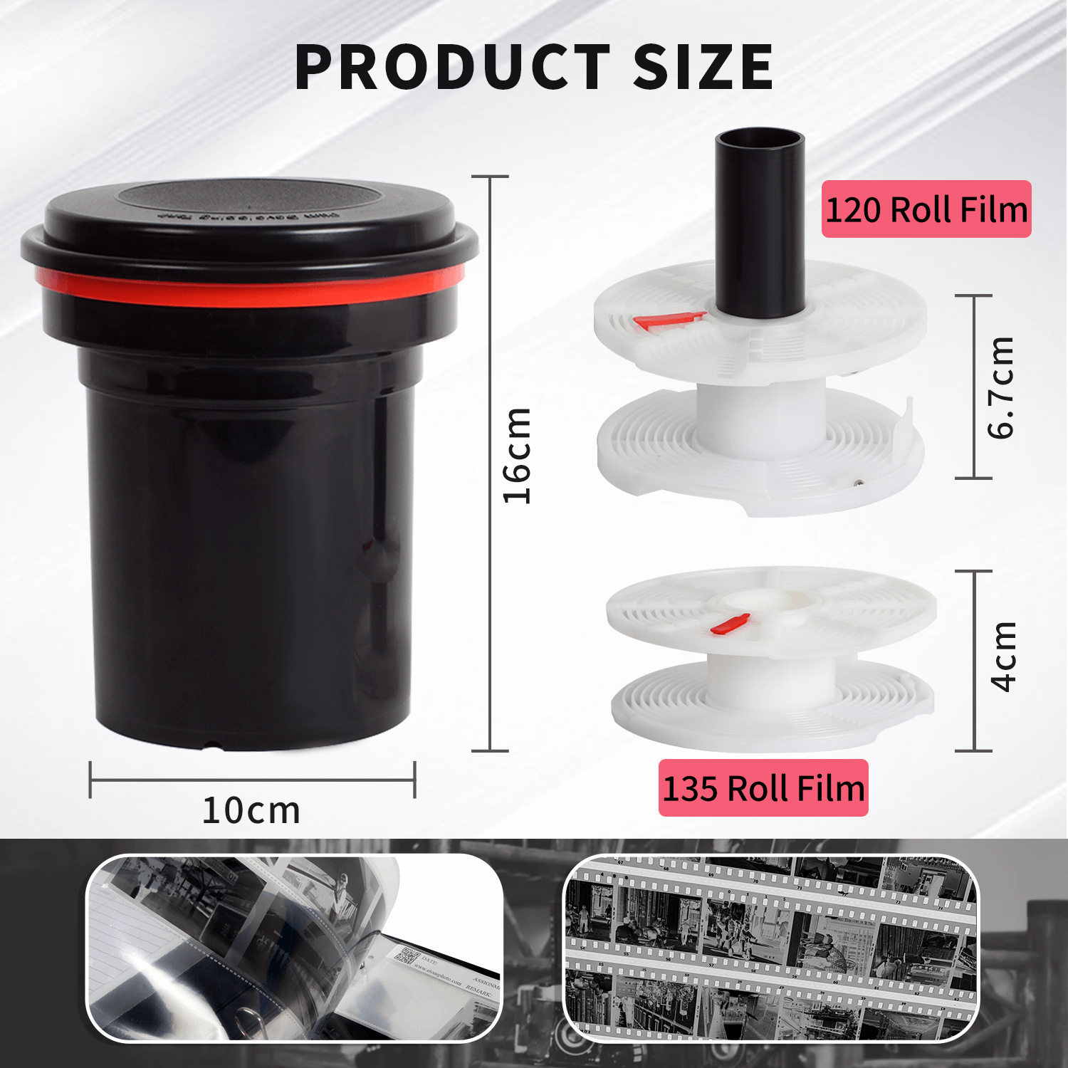 eTone 120/135/127mm Film Devel – обзор и цена Developing Tank Reel