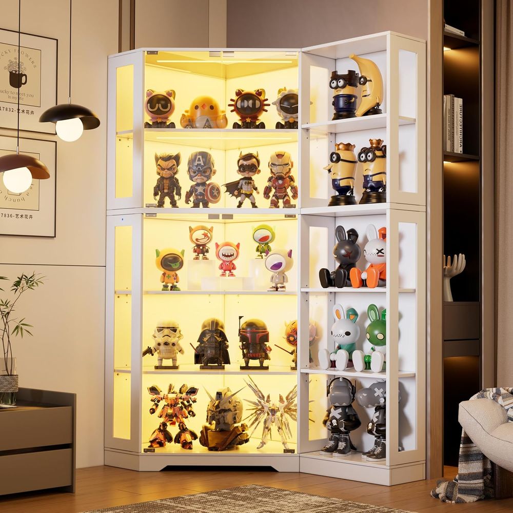 5-Tier Glass Display Cabinet w – обзор и цена Collectible & Vintage Dolls For Christmas