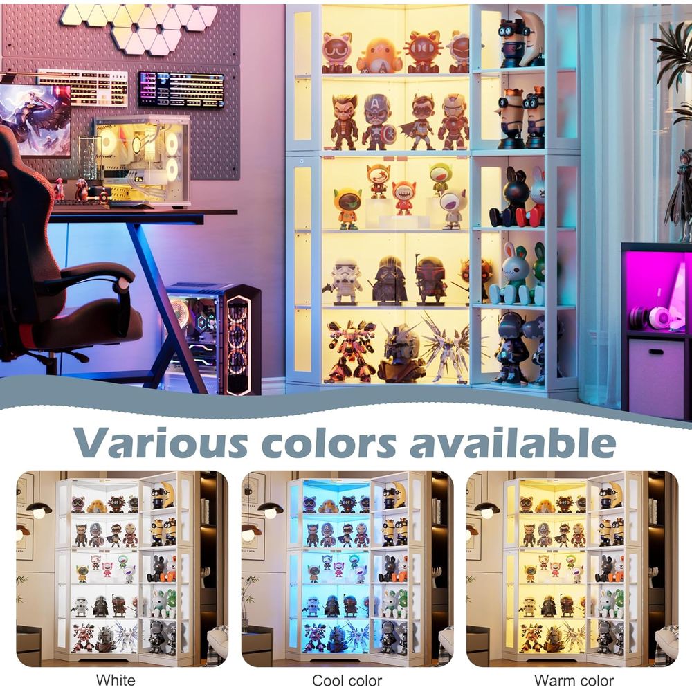 5-Tier Glass Display Cabinet w – обзор и цена Collectible & Vintage Dolls For Christmas