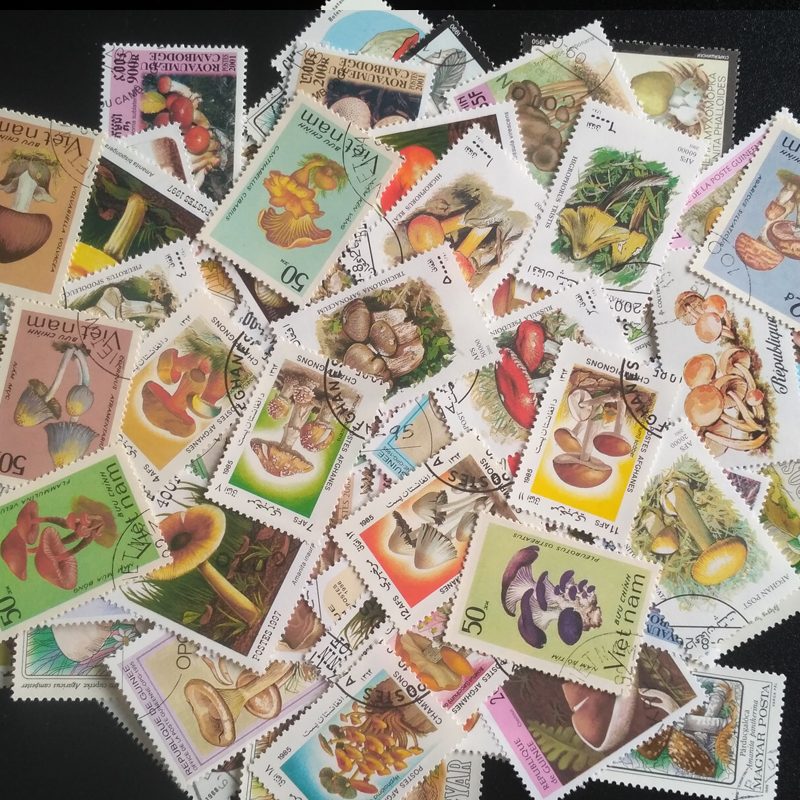 100 Different Original Mushroo – обзор и цена Vintage Collectible Stamps