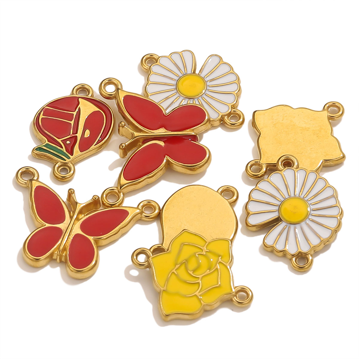 4pcs Stainless Steel Enamel Vi – обзор и цена Vintage Necklace