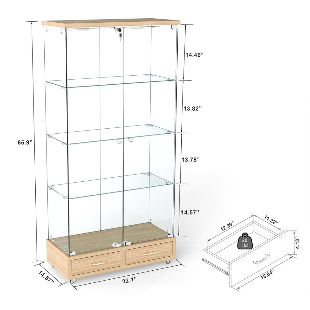 4-Tier Glass Cabinet with LED  – обзор и цена Collectible & Vintage Dolls For Christmas