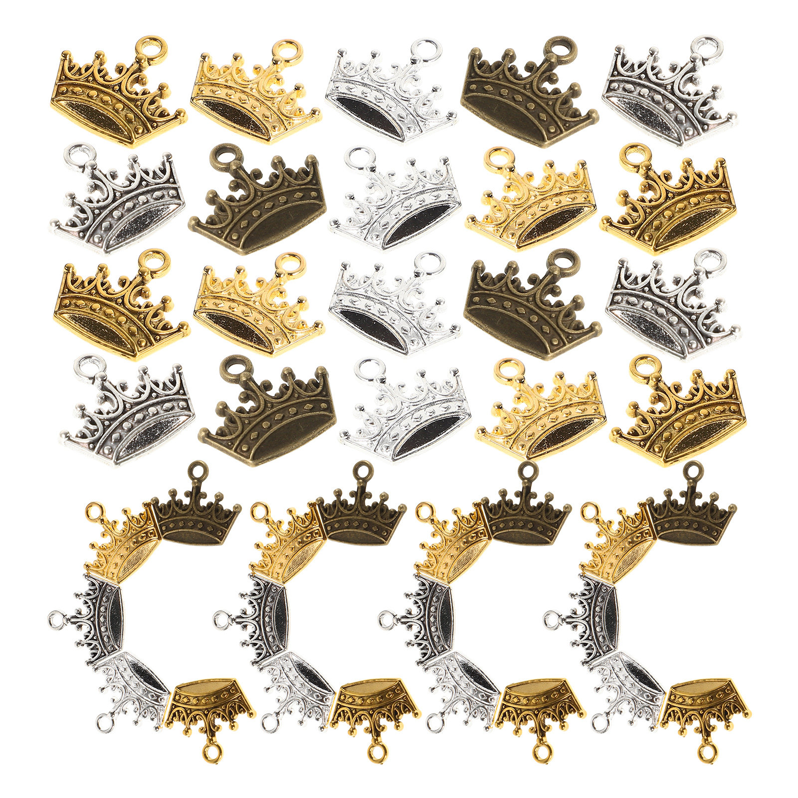 100Pcs Vintage Crown Pendants  – обзор и цена Vintage Necklace