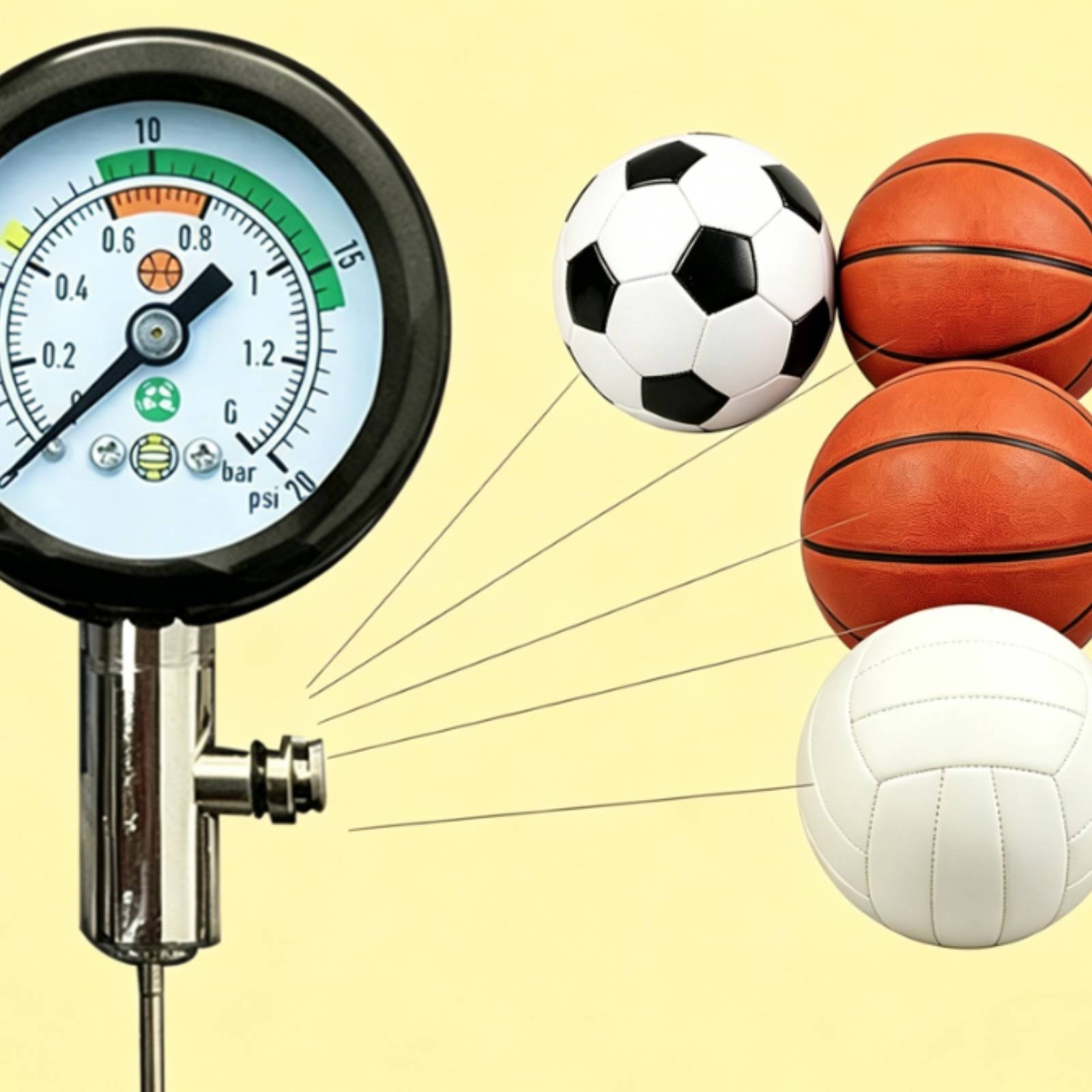 Basketball Air Gauge Accurate  – обзор и цена Analog Meter Gauge